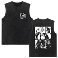 Rock band Korn Follow The Leader tour 2025 vintage washed vest for men and women retro brother