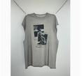 New High Street Washed Used Washed Camback Vest Men's American Street Trendy Retro Printed Half Sleeve Vest