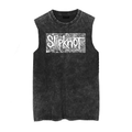 Slipknot metal punk rock vintage washed retro wax printed sleeveless vest T-shirt