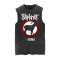 Slipknot metal punk rock vintage washed retro wax printed sleeveless vest T-shirt