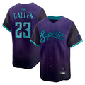 Minshop A.Diamondbacks #23 Zac Gallen Player Purple City Connect Limited Vapor Stitched Jerseys