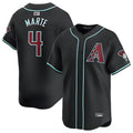 Minshop A.Diamondbacks #4 Ketel Marte Player Black Replica Game Stitched Jerseys
