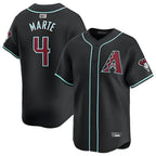 Minshop A.Diamondbacks #4 Ketel Marte Player Black Replica Game Stitched Jerseys