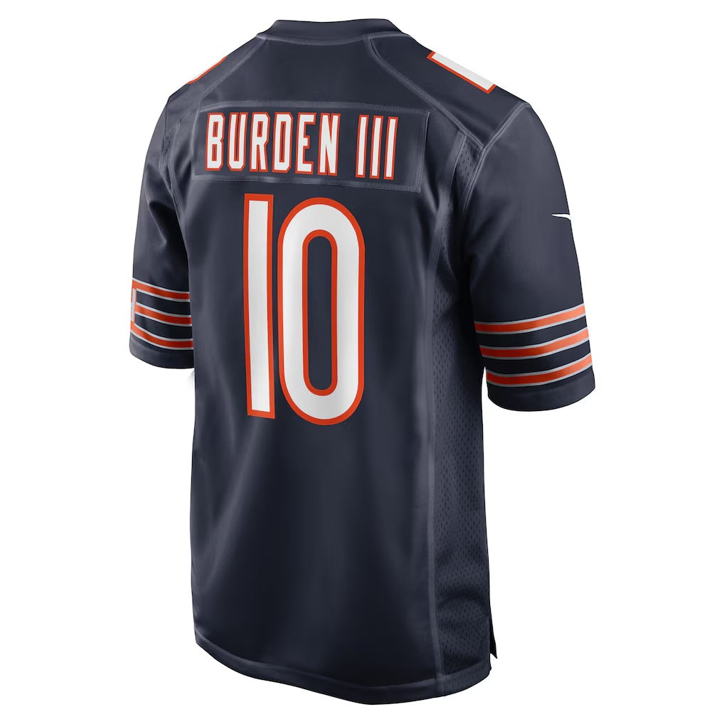 Men's Bears #10 Luther Burden III Navy Team Game Jersey Size Women Youth