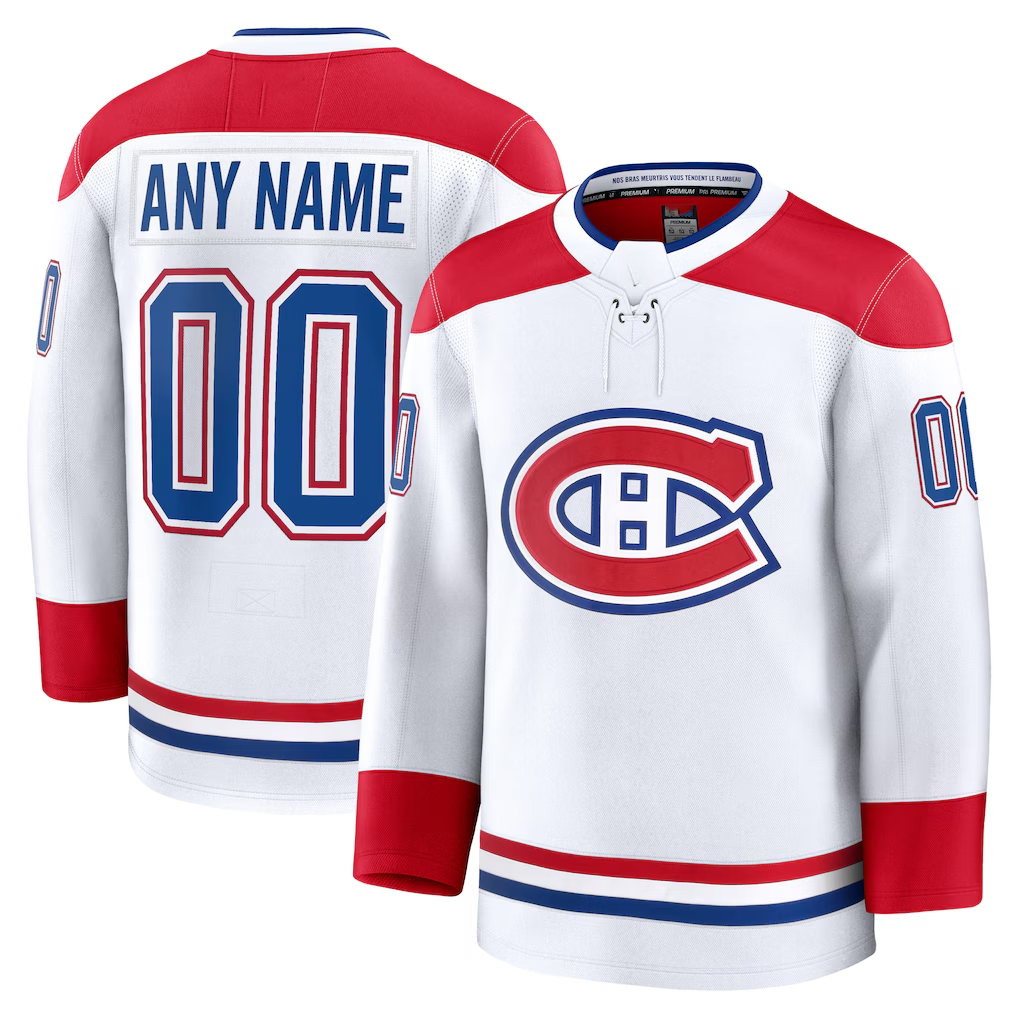 Minshop Cheap M.Canadiens White Away Premium Jerseys
