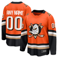Minshop Custom A.Ducks Orange Home Breakaway Jerseys