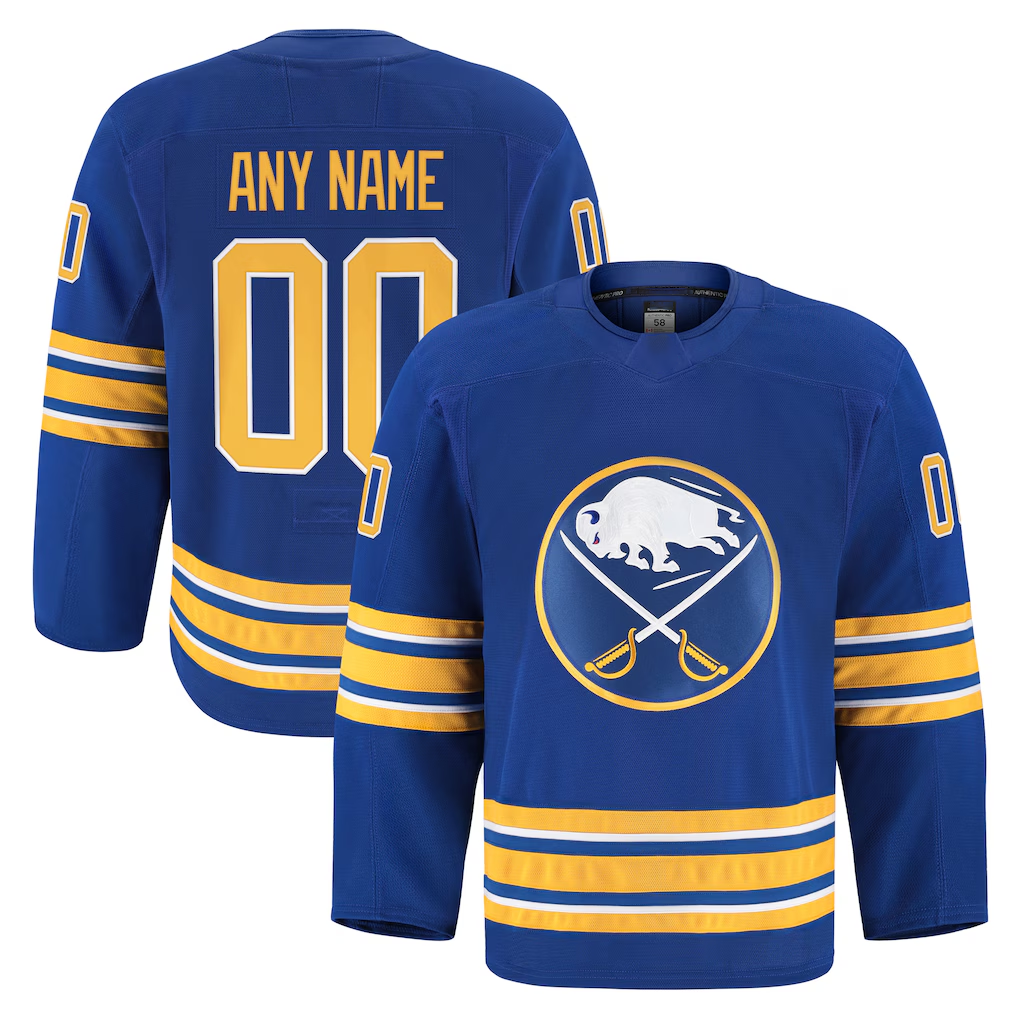 Minshop Custom B.Sabres Royal Home Authentic Pro Stitched Jerseys