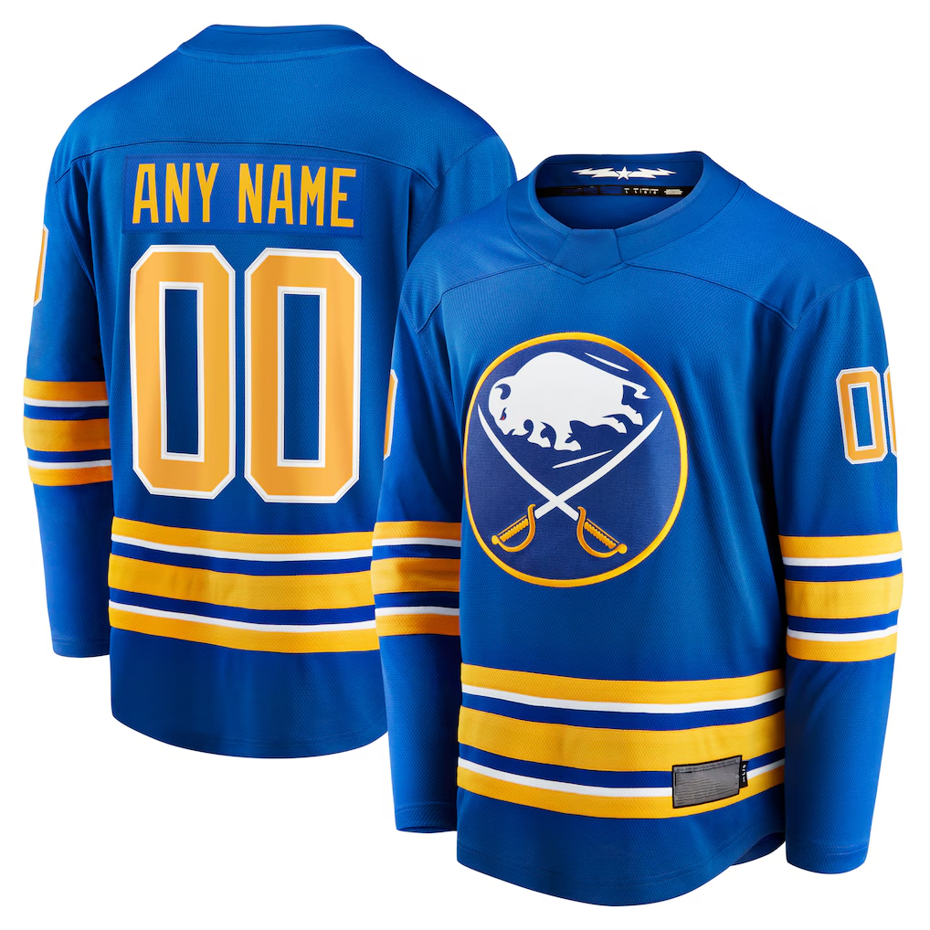 Minshop Custom B.Sabres Royal Home Breakaway Stitched Jerseys
