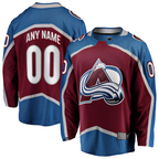 Minshop Custom C.Avalanche Maroon Home Breakaway Jerseys