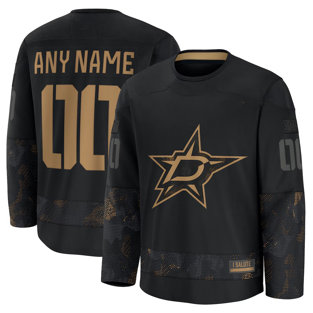 Minshop Custom D.Stars Black 2024 Military Appreciation Practice Jerseys