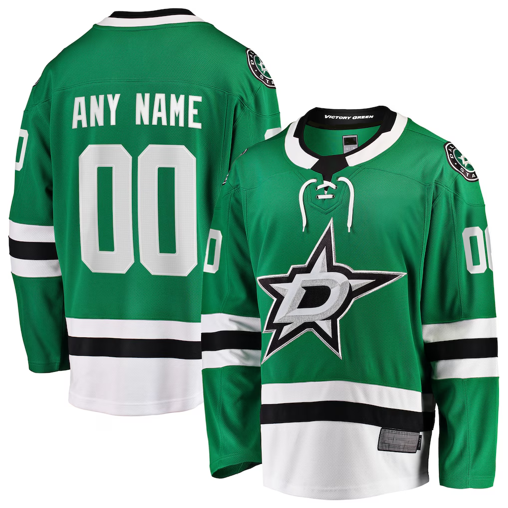 Minshop Custom D.Stars Green Home Breakaway Jerseys