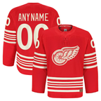 Minshop Custom DR.Wings Red Anniversary Authentic Pro Jerseys