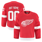 Minshop Custom DR.Wings Red Home Authentic Pro Jerseys