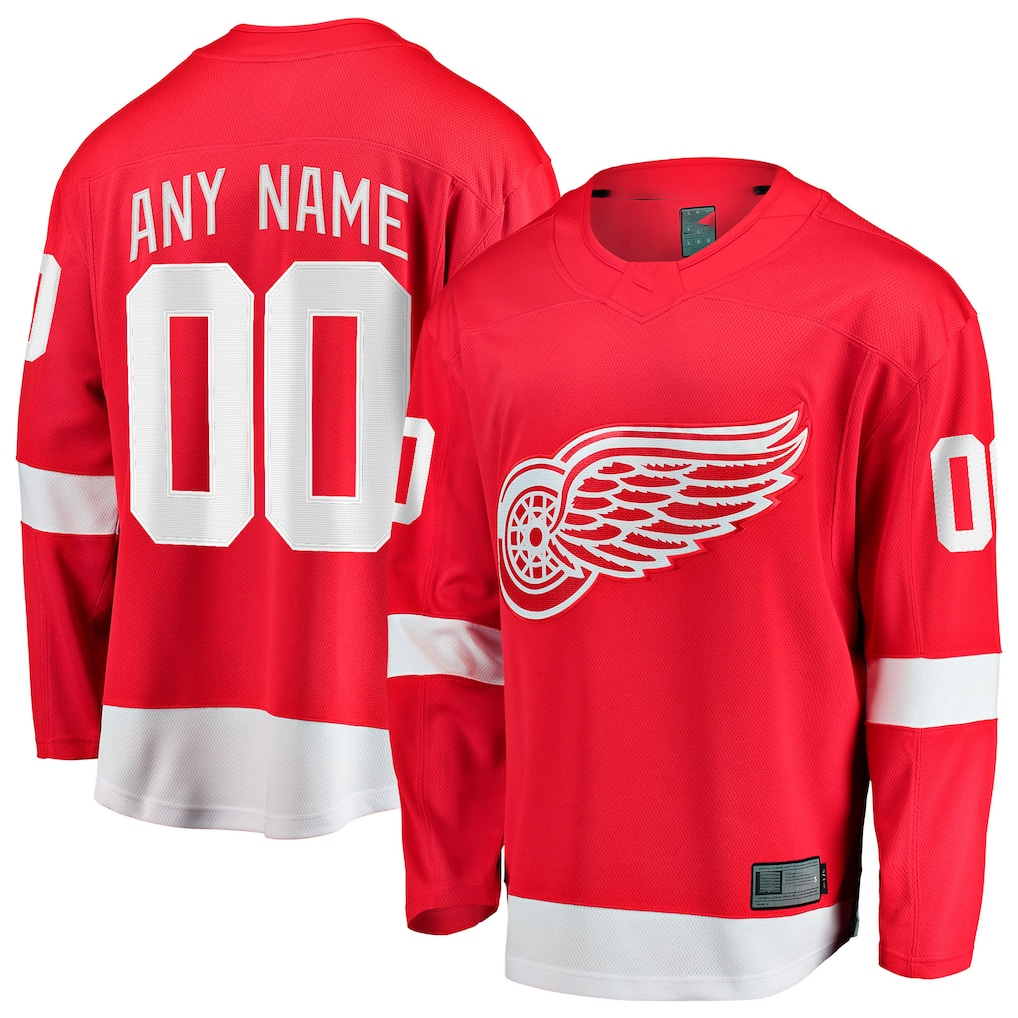 Minshop Custom DR.Wings Red Home Breakaway Jerseys