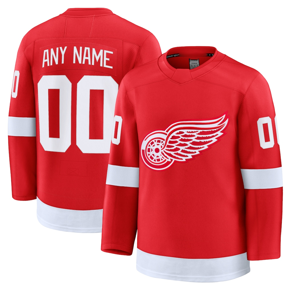 Minshop Custom DR.Wings Red Home Premium Jerseys