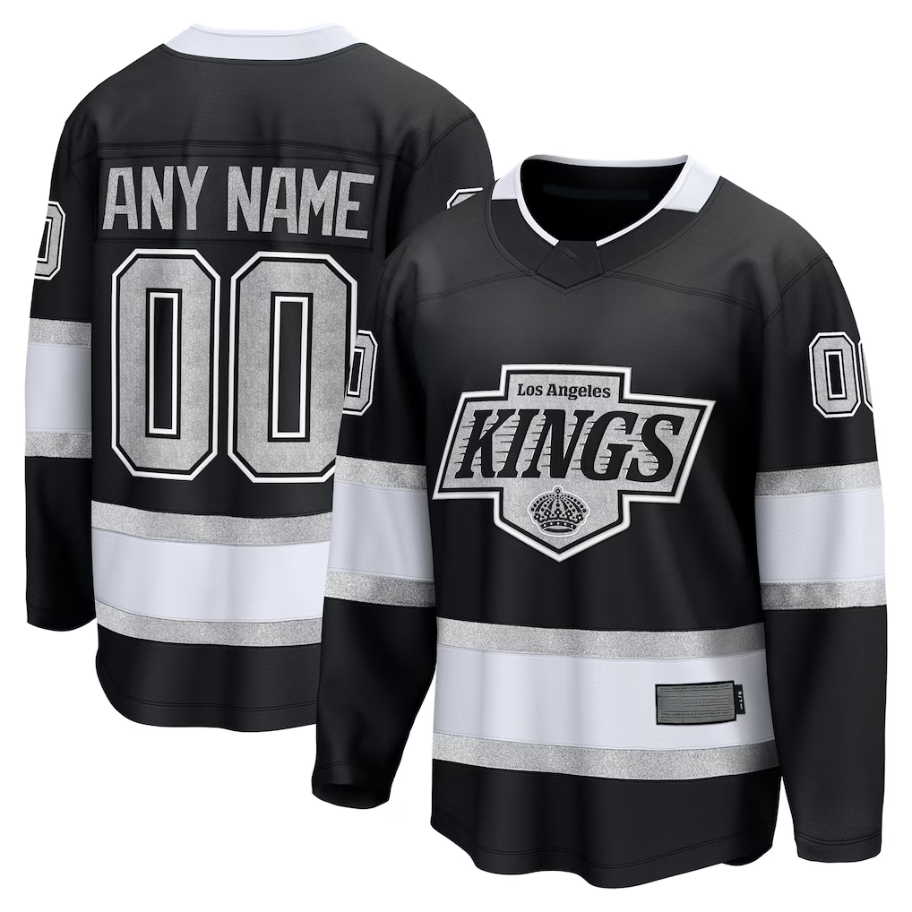 Minshop Custom LA.Kings Black Home Breakaway Jerseys