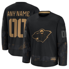 Minshop Custom M.Wild Black 2024 Military Appreciation Practice Jerseys