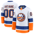 Minshop Custom NY.Islanders White Away Premium Jerseys