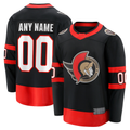 Minshop Custom O.Senators Black Home Breakaway Jerseys