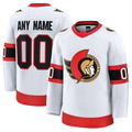 Minshop Custom O.Senators White Away Premium Jerseys