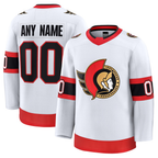 Minshop Custom O.Senators White Away Premium Jerseys