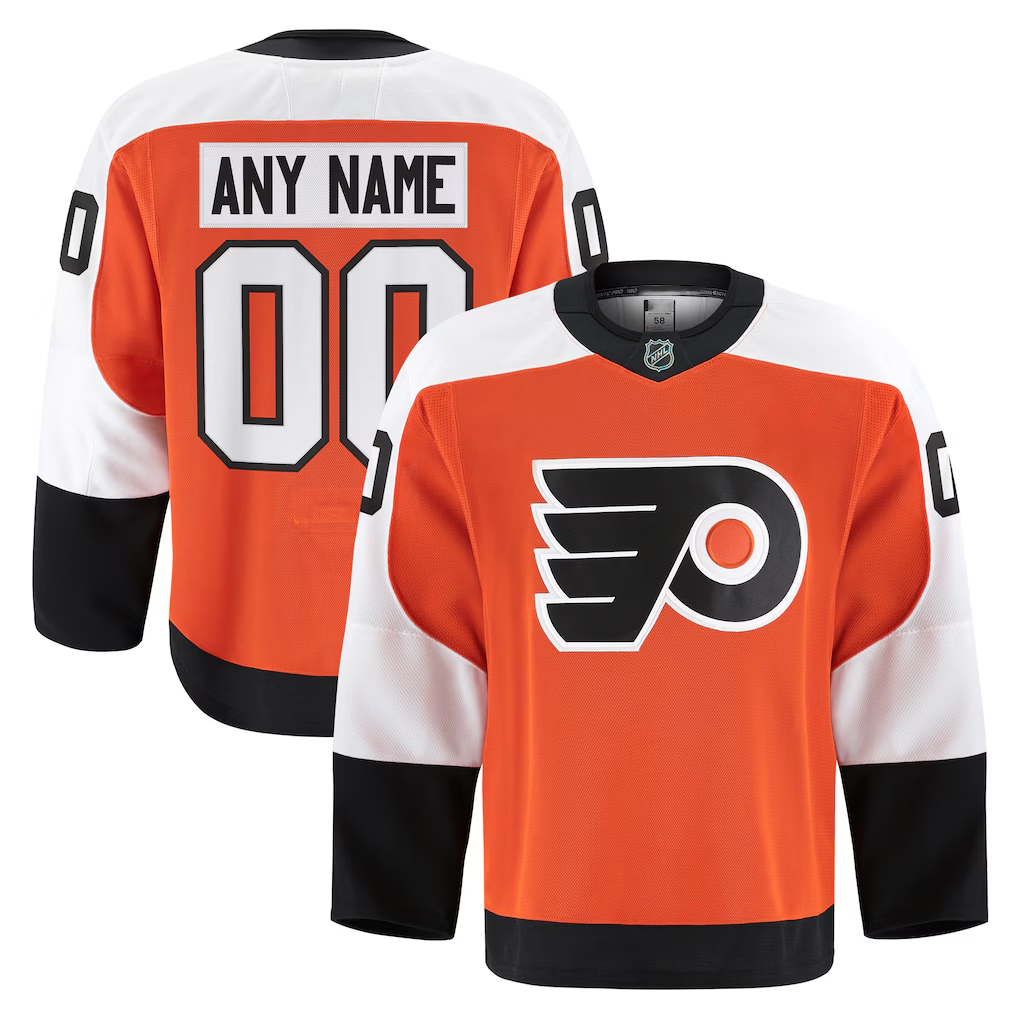 Minshop Custom P.Flyers Orange Home Authentic Pro Jerseys