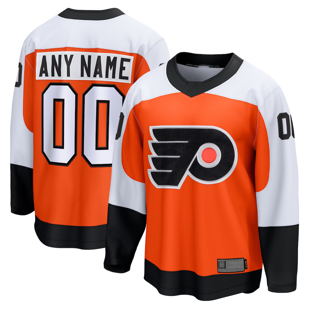 Minshop Custom P.Flyers Orange Home Breakaway Jerseys