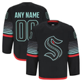 Minshop Custom S.Kraken Black Alternate Authentic Pro Jerseys