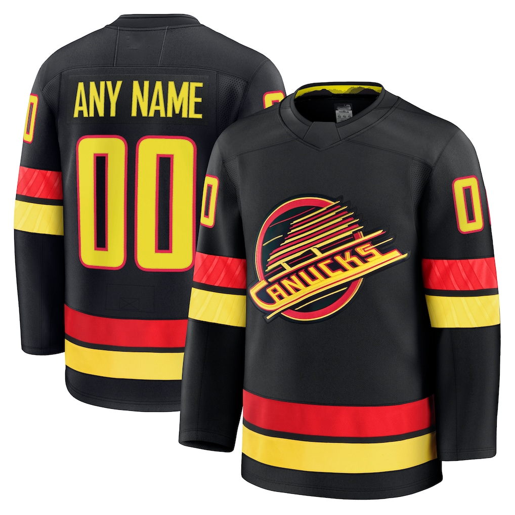 Minshop Custom V.Canucks Black Alternate Premium Jerseys