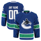 Minshop Custom V.Canucks Blue Home Authentic Pro Jerseys