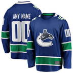 Minshop Custom V.Canucks Blue Home Team Breakaway Jerseys