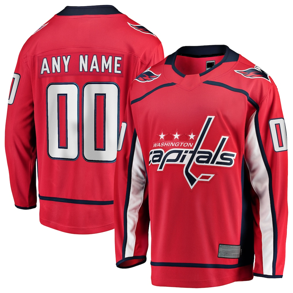 Minshop Custom W.Capitals Red Home Premium Jerseys