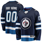 Minshop Custom W.Jets Blue Home Breakaway Jerseys