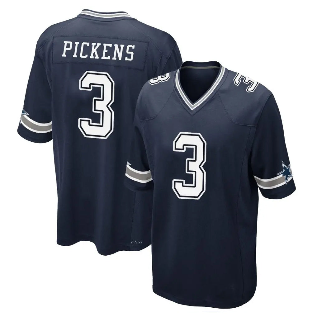 Minshop D.Cowboys #3 George Pickens Player Navy Home Game Stitched Jerseys
