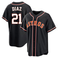 Minshop H.Astros #21 Yainer Diaz Player Black Fashion Out Home Game Stitched Jerseys