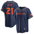 Minshop H.Astros #21 Yainer Diaz Player Navy City Connect Home Game Stitched Jerseys