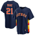 Minshop H.Astros #21 Yainer Diaz Player Navy Home Game Stitched Jerseys