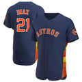 Minshop H.Astros #21 Yainer Diaz Player Navy Home Limited Elite Stitched Jerseys