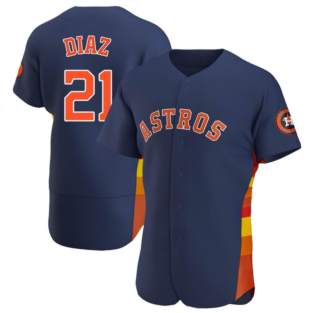 Minshop H.Astros #21 Yainer Diaz Player Navy Home Limited Elite Stitched Jerseys