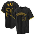 Minshop H.Astros #21 Yainer Diaz Player Snake Skin City Home Game Stitched Jerseys