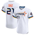 Minshop H.Astros #21 Yainer Diaz Player White City Connect Limited Elite Home Stitched Jerseys