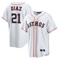 Minshop H.Astros #21 Yainer Diaz Player White Home Game Stitched Jerseys