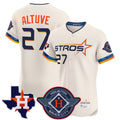 Minshop H.Astros #27 Jose Altuve Player Cream City Connect Texas Patch Vapor Premier Limited Elite Home Stitched Jerseys