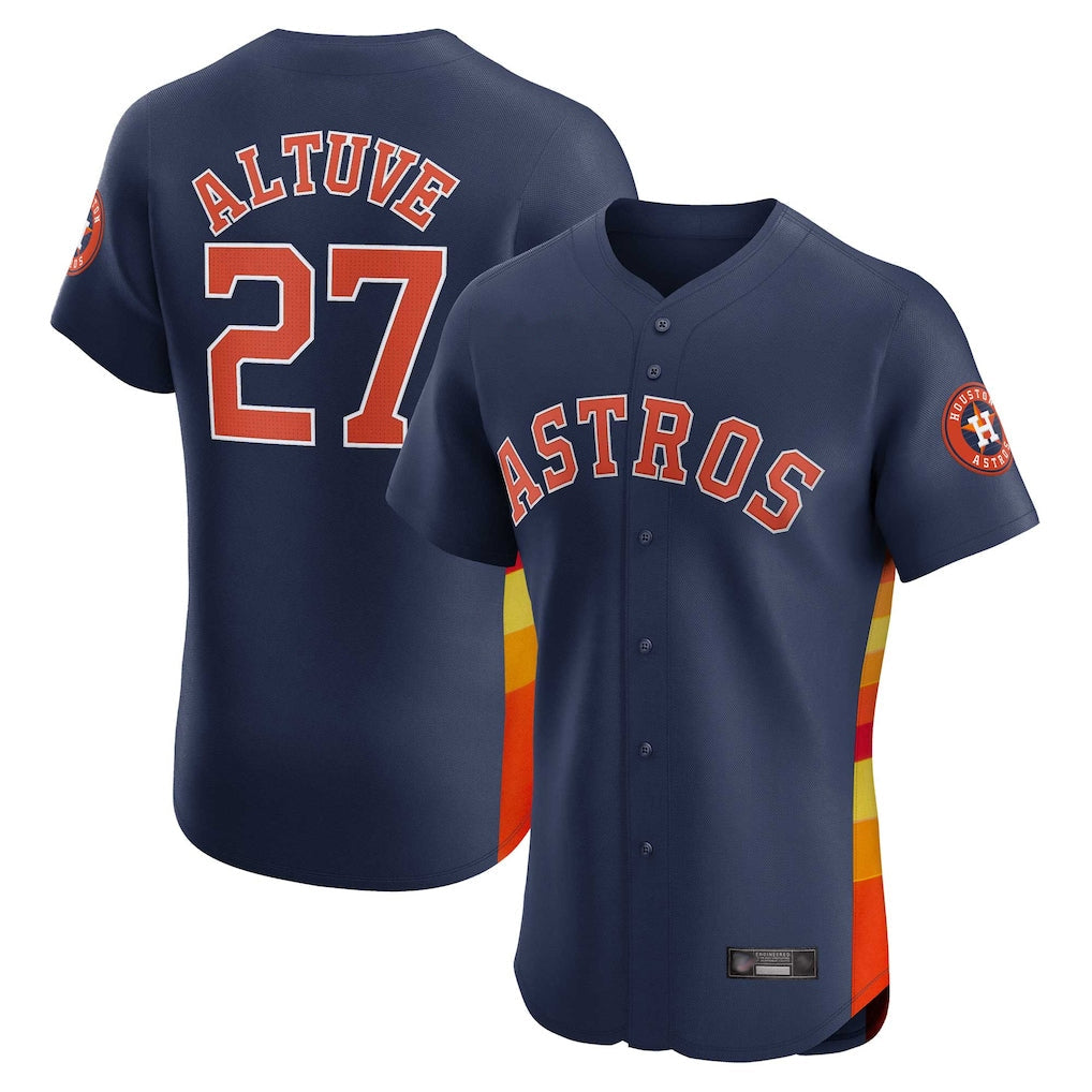 Minshop H.Astros #27 Jose Altuve Player Navy Limited Elite Home Stitched Jerseys