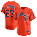 Minshop H.Astros #27 Jose Altuve Player Orange Home Limited Stitched Jerseys