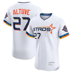 Minshop H.Astros #27 Jose Altuve Player White City Connect Limited Elite Home Stitched Jerseys