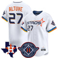 Minshop H.Astros #27 Jose Altuve Player White City Connect Texas Patch Vapor Premier Limited Home Stitched Jerseys