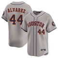 Minshop H.Astros #44 Yordan Alvarez Player Gray Home Limited Stitched Jerseys