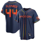 Minshop H.Astros #44 Yordan Alvarez Player Navy City Connect Home Game Stitched Jerseys