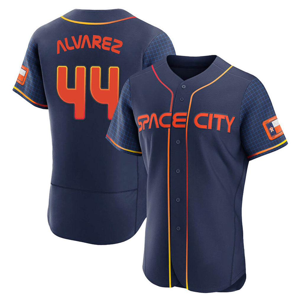 Minshop H.Astros #44 Yordan Alvarez Player Navy City Connect Limited Elite Home Stitched Jerseys